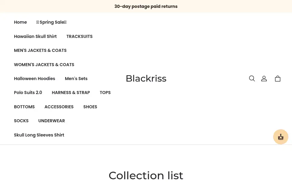 Screenshot of blackriss.com