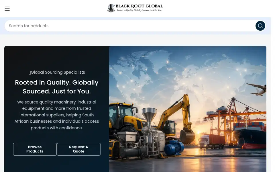 Screenshot of blackrootglobal.co.za