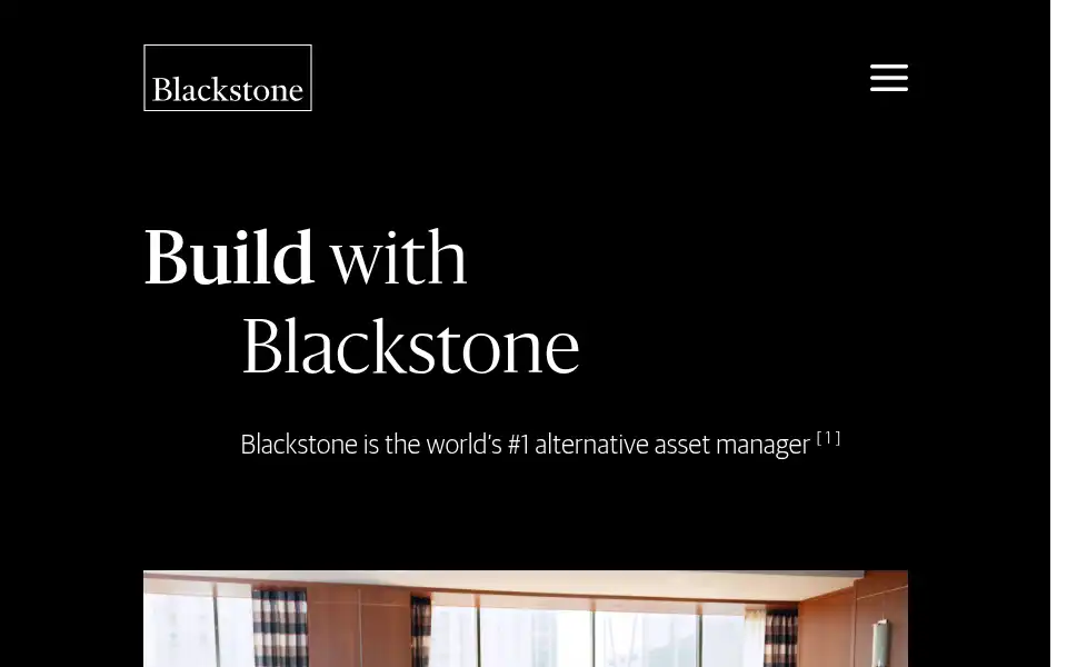 Screenshot of blackstone.com