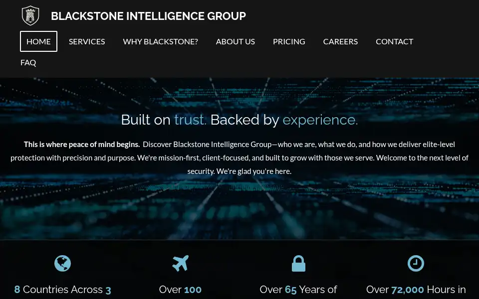 Screenshot of blackstoneintelligencegroup.com
