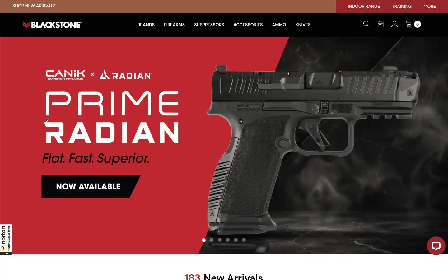 Screenshot of blackstoneshooting.com