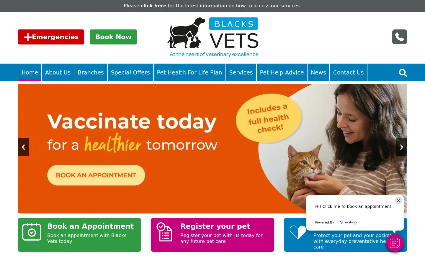 Screenshot of blacksvets.co.uk