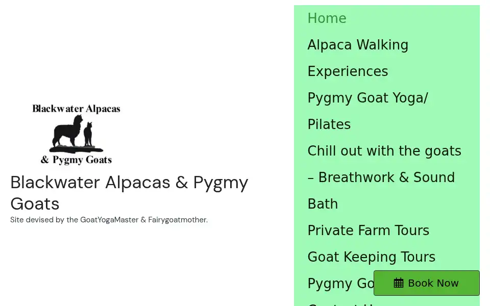 Screenshot of blackwateralpacas.co.uk