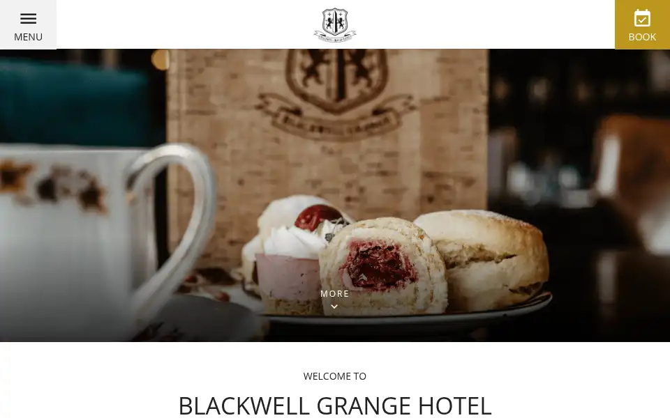Screenshot of blackwellgrangehotel.com