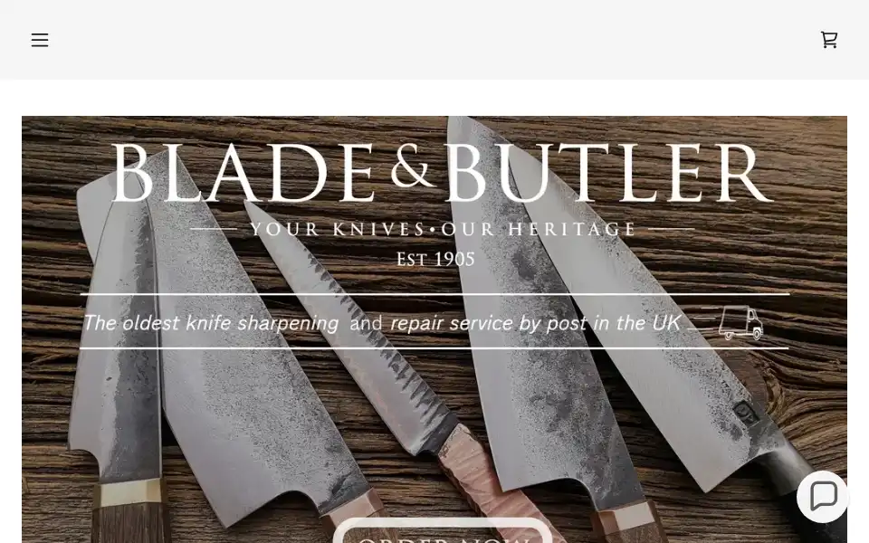 Screenshot of bladeandbutler.co.uk