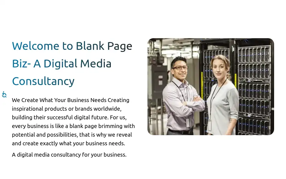 Screenshot of blankpagebiz.com