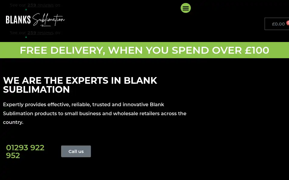 Screenshot of blankssublimation.co.uk