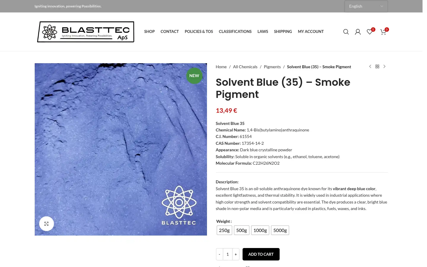 Screenshot of blast-tec.com
