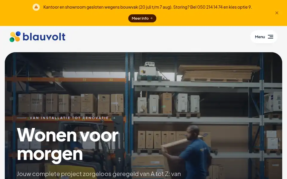 Screenshot of blauvolt.nl