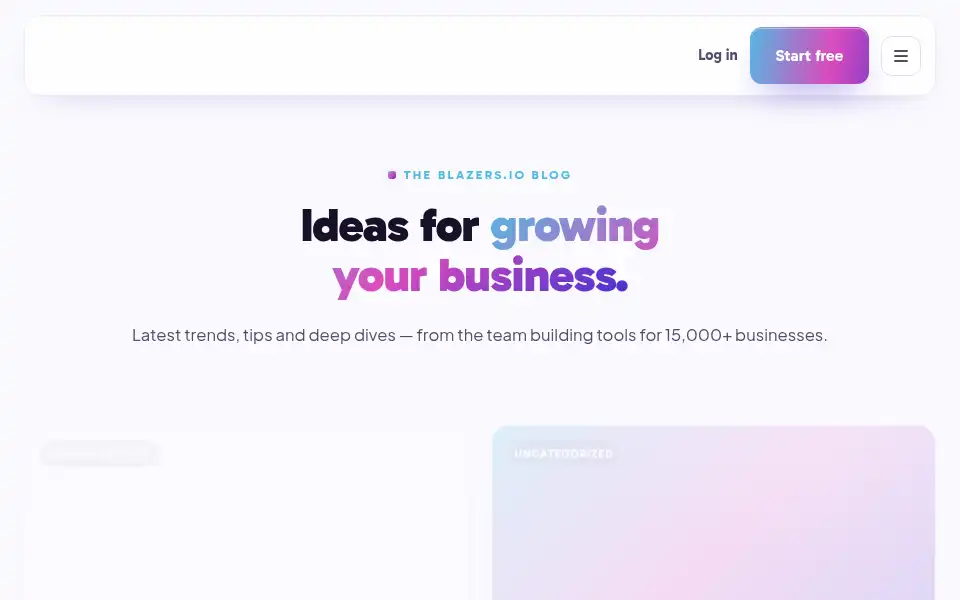 Screenshot of blazers.io