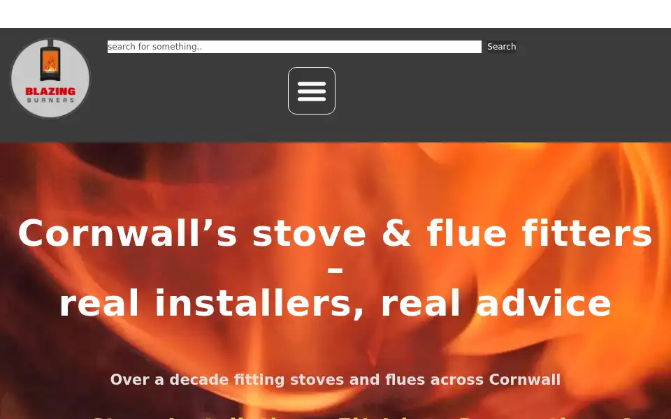 Screenshot of blazingburners.co.uk