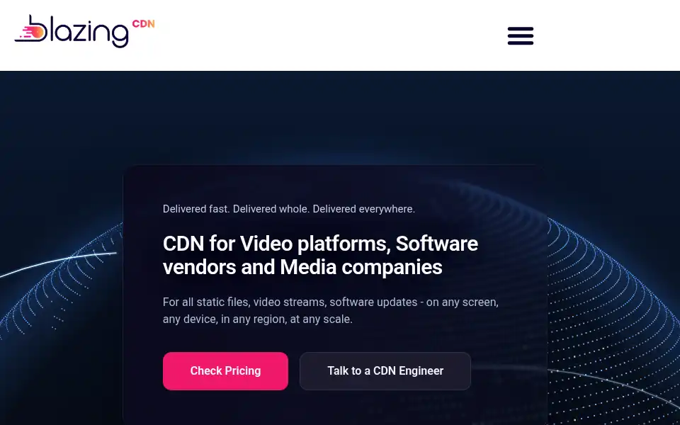 Screenshot of blazingcdn.com