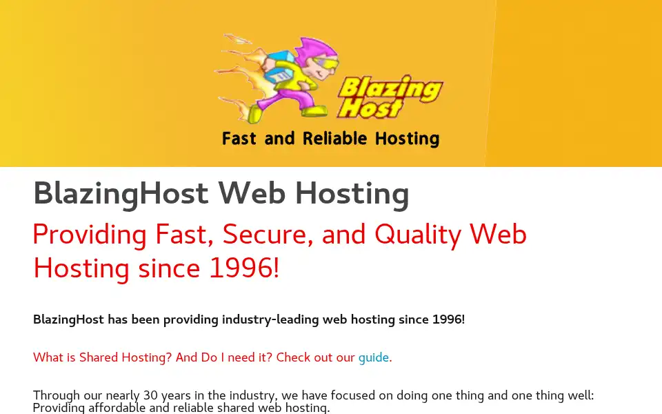 Screenshot of blazinghost.net