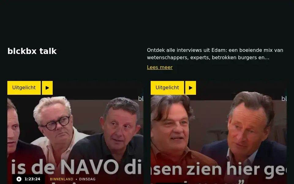 Screenshot of blckbx.tv