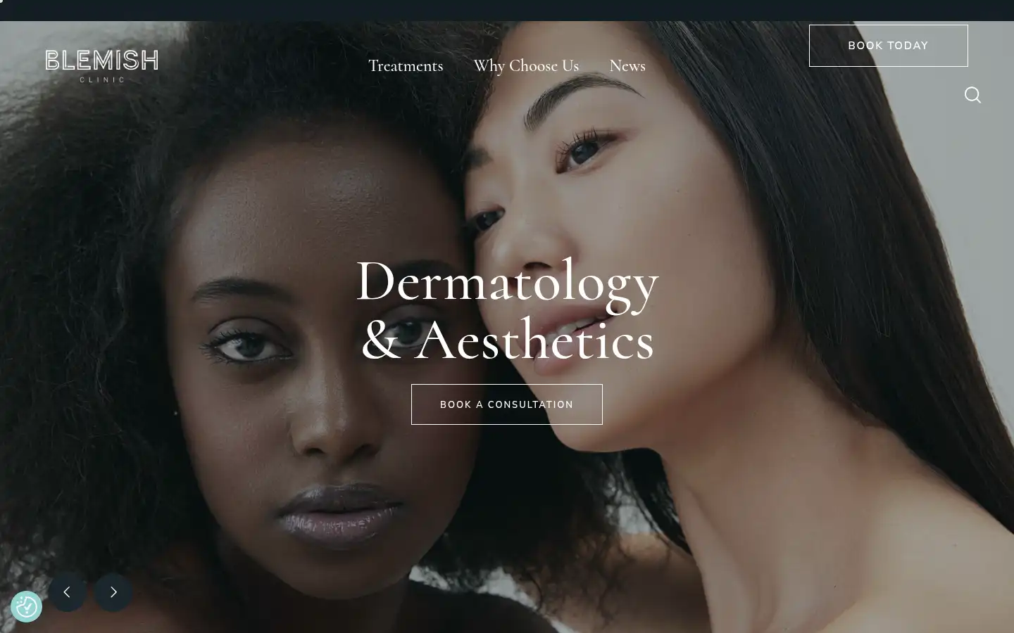Screenshot of blemishclinic.co.uk