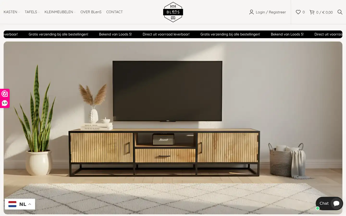 Screenshot of blens-furniture.nl