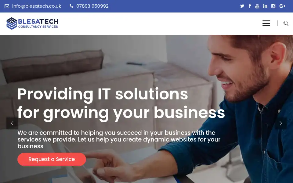 Screenshot of blesatech.co.uk