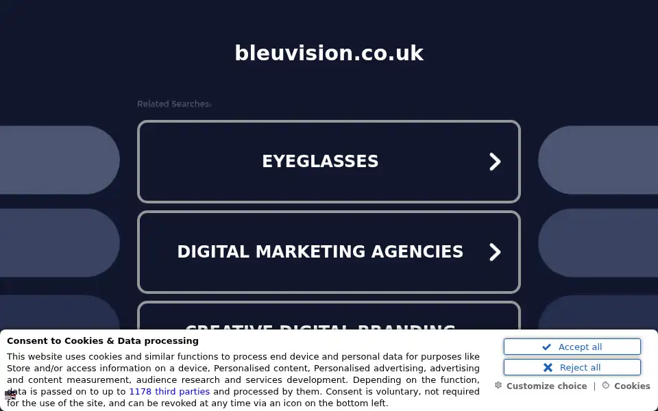 Screenshot of bleuvision.co.uk