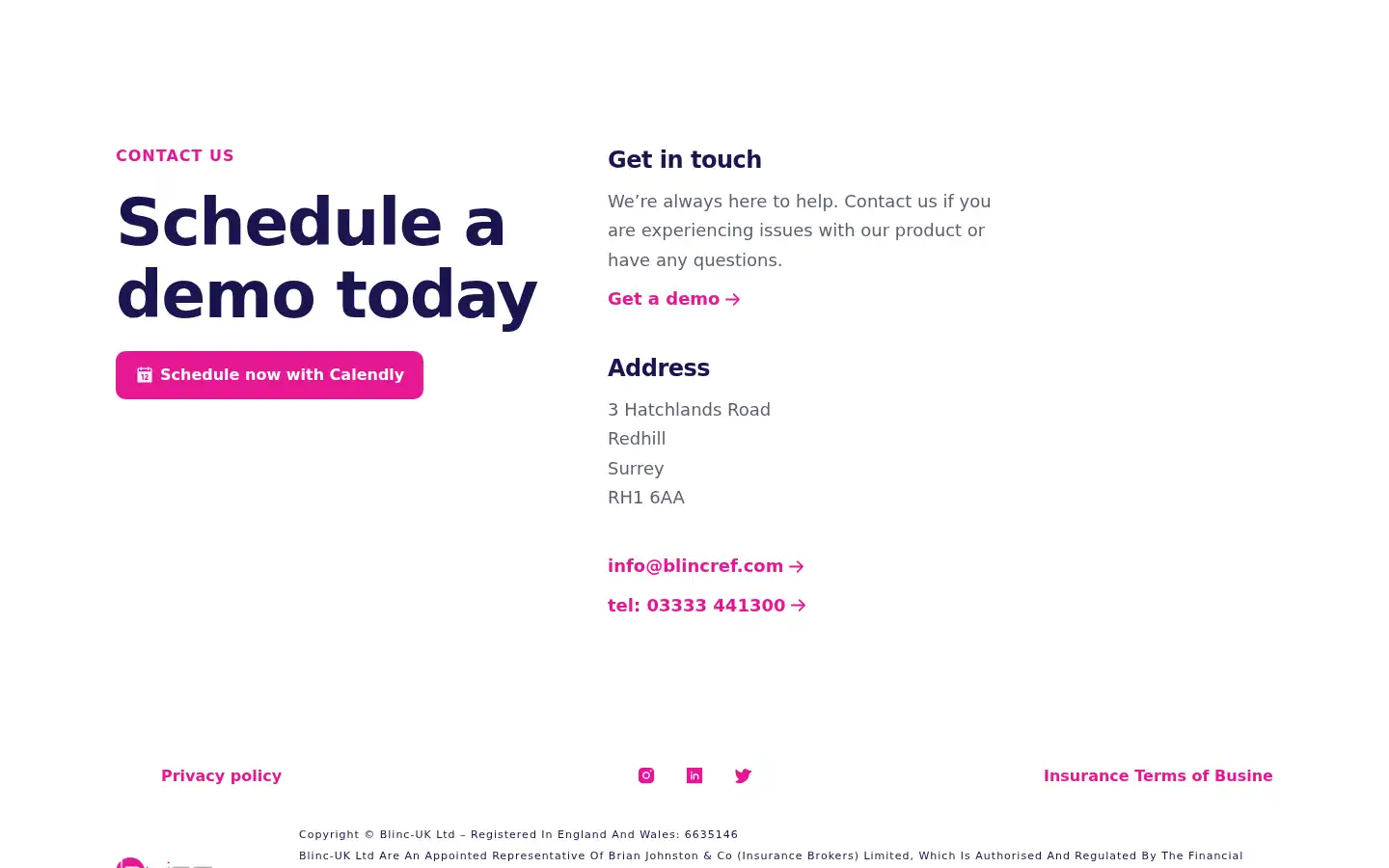 Screenshot of blincref.com