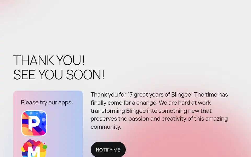 Screenshot of blingee.com