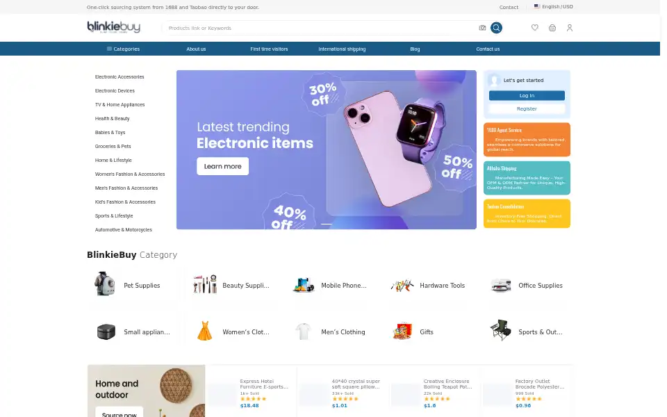 Screenshot of blinkiebuy.com