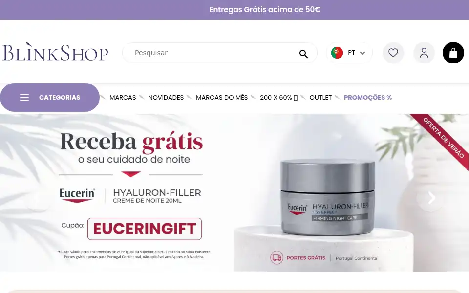 Screenshot of blinkshop.com