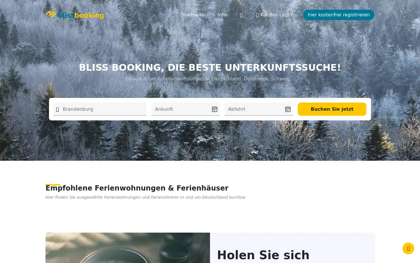 Screenshot of blissbooking.de
