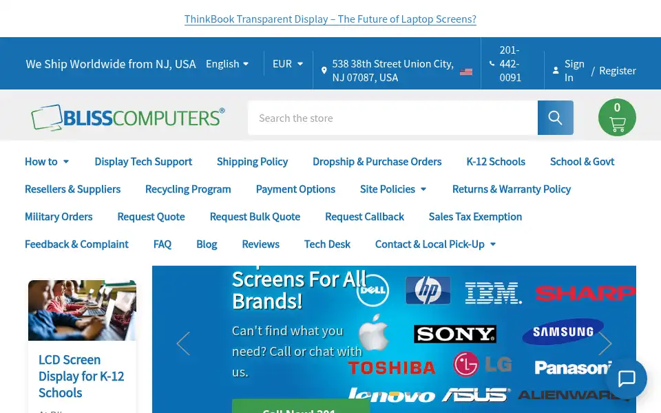 Screenshot of blisscomputers.net