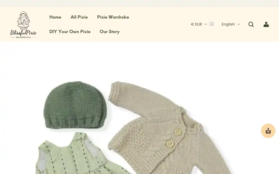 Screenshot of blissfulpixie.com
