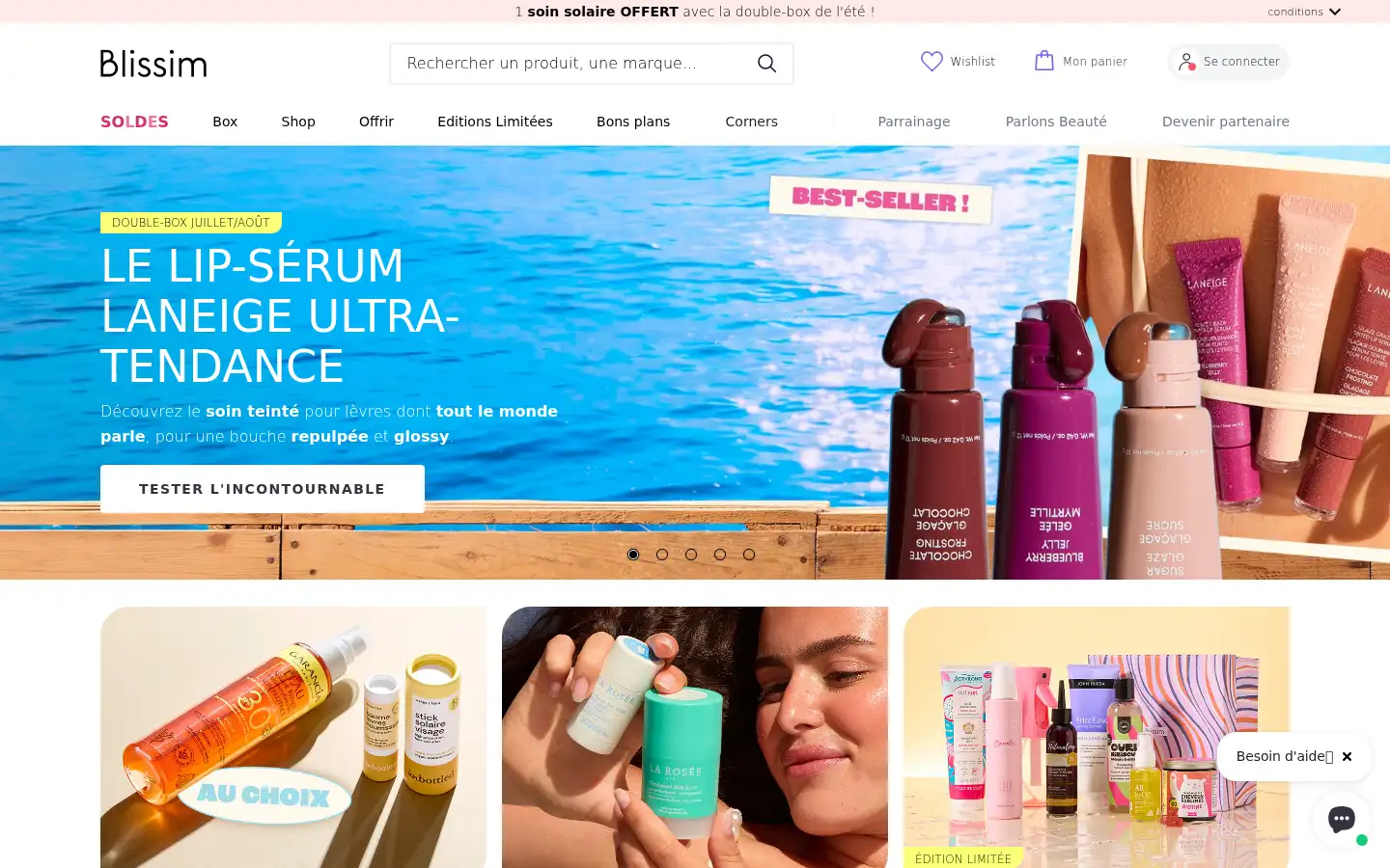 Screenshot of blissim.fr