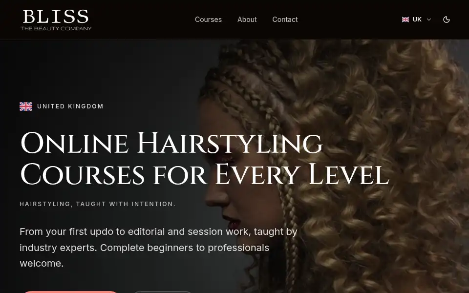 Screenshot of blissthebeautycompany.co.uk