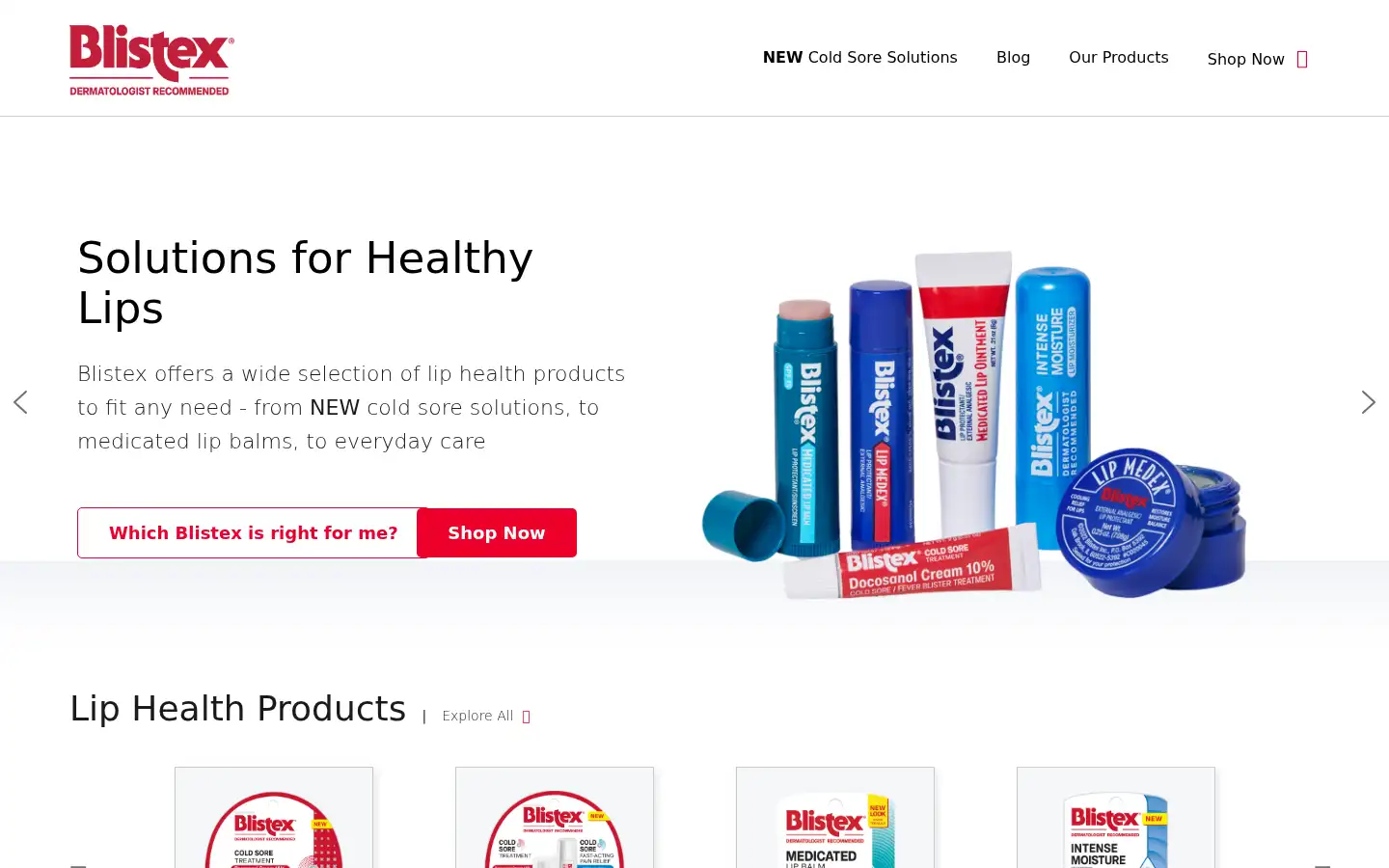 Screenshot of blistex.com