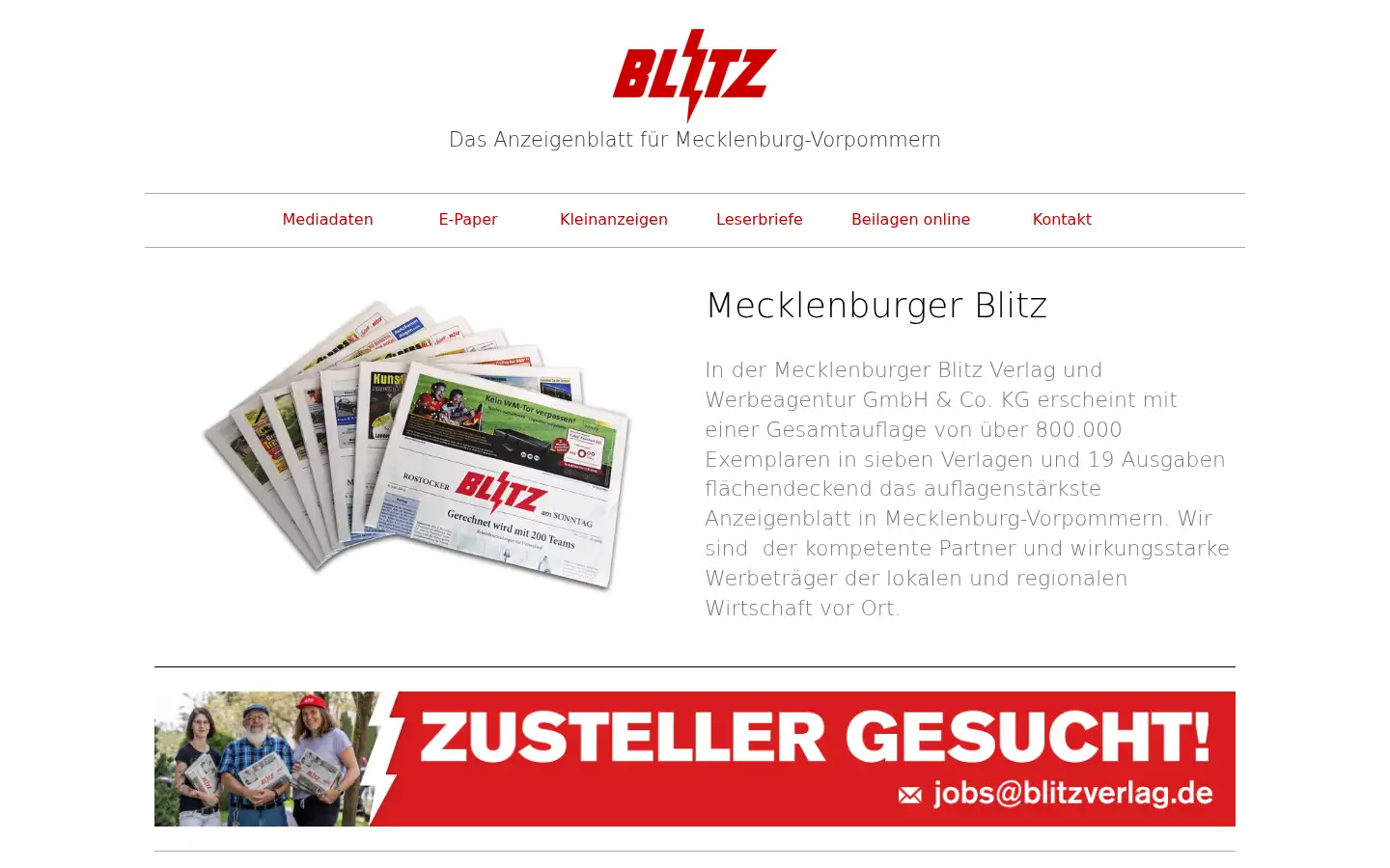 Screenshot of blitzverlag.de
