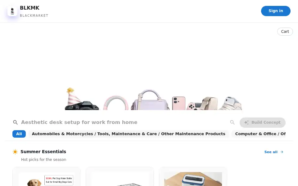 Screenshot of blkmk.com