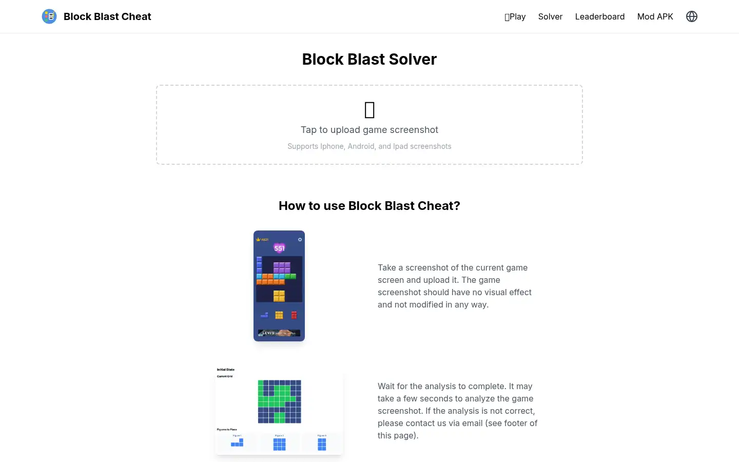 Screenshot of blockblastcheat.com
