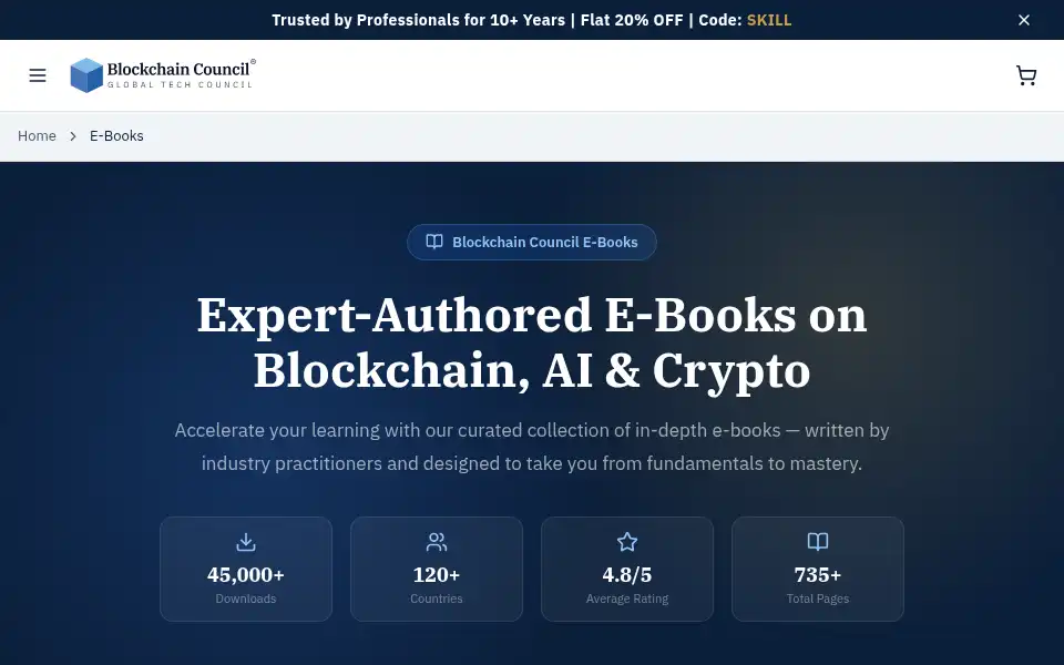 Screenshot of blockchain-council.org