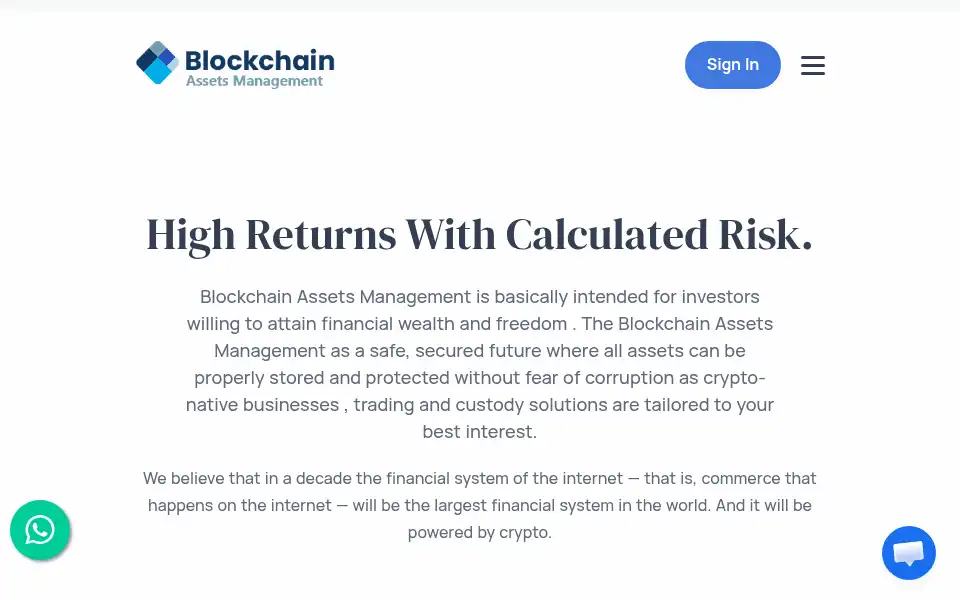 Screenshot of blockchainassets.ltd