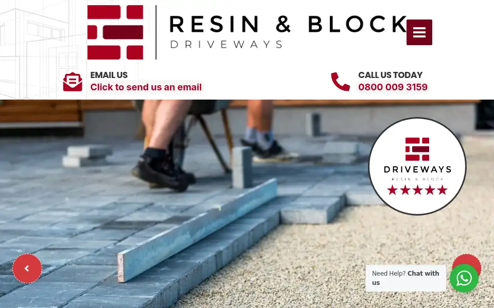 Screenshot of blockdriveways.co.uk