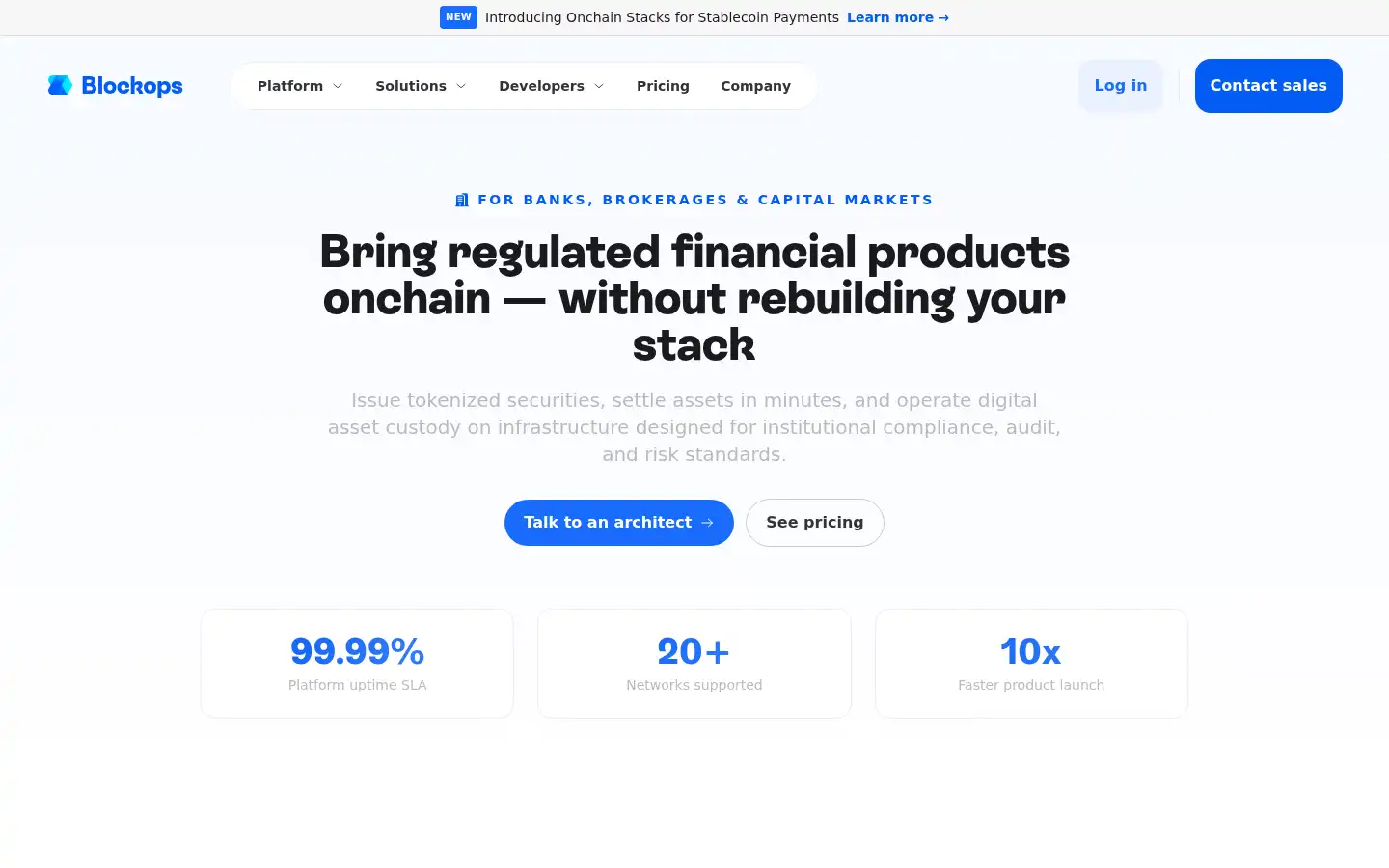 Screenshot of blockops.network