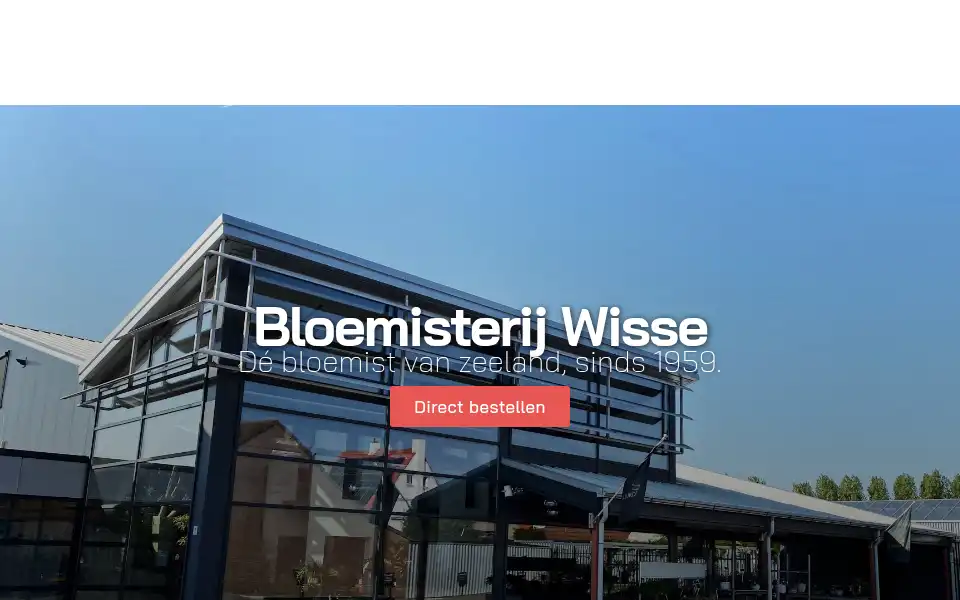 Screenshot of bloemisterijwisse.nl