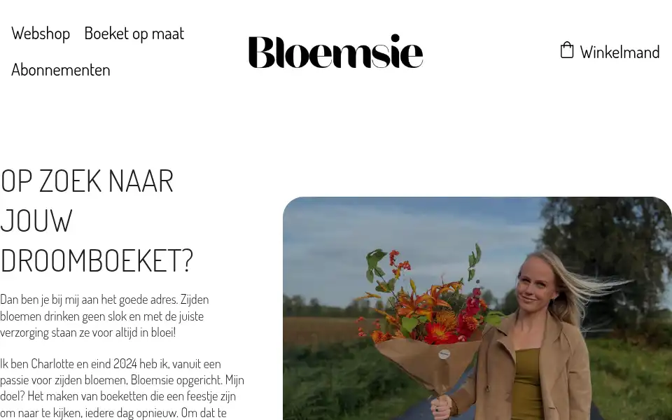 Screenshot of bloemsie.nl
