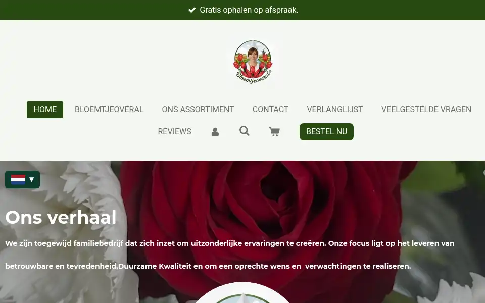 Screenshot of bloemtjeoveral.com