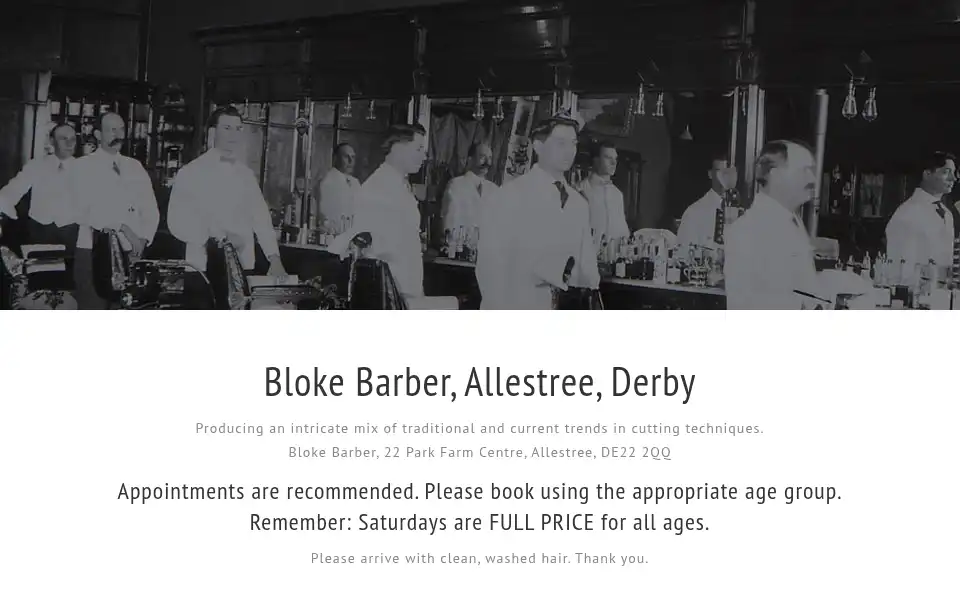 Screenshot of blokebarber.co.uk