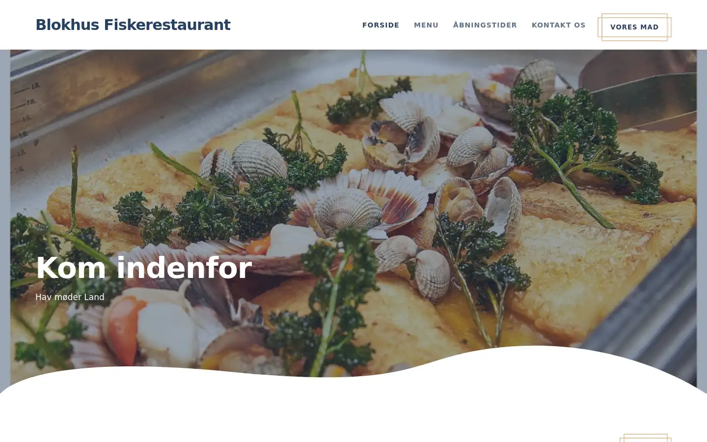 Screenshot of blokhusfiskerestaurant.dk
