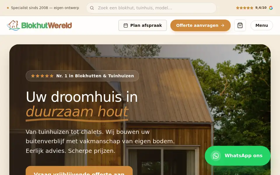Screenshot of blokhutwereld.nl