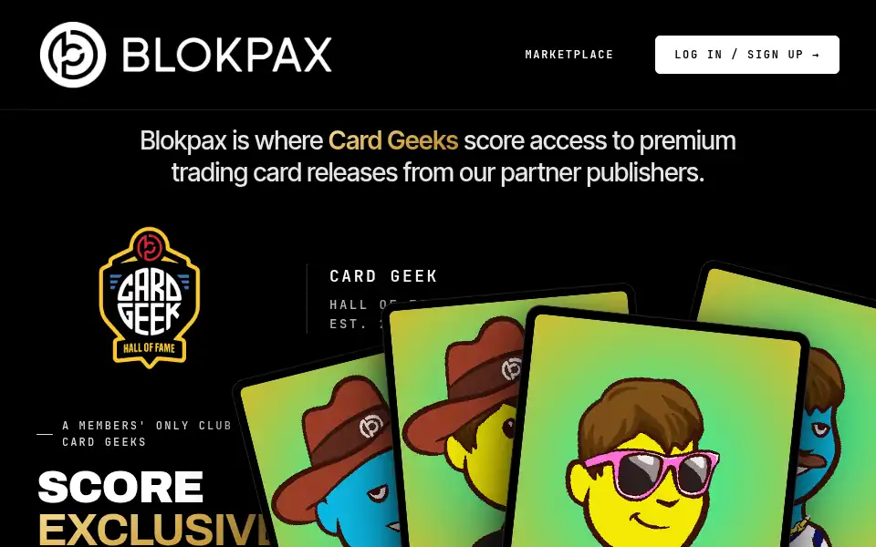 Screenshot of blokpax.com