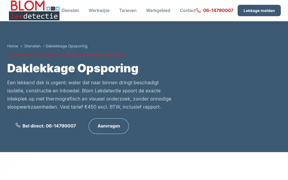 Screenshot of blomlekdetectie.nl