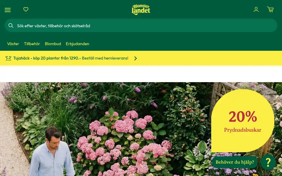 Screenshot of blomsterlandet.se