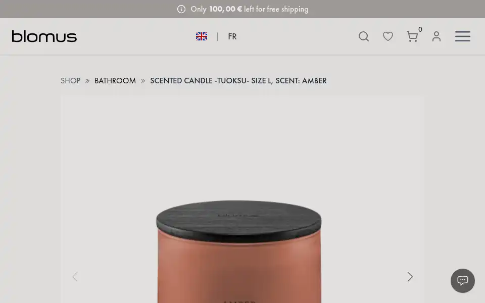 Screenshot of blomus.us