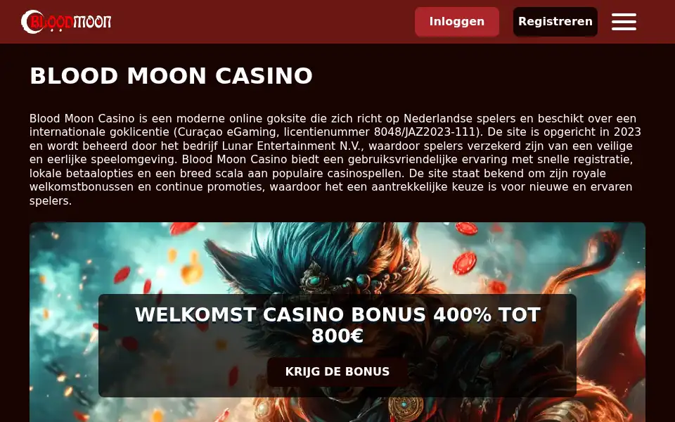 Screenshot of bloodmoon-casino.nl